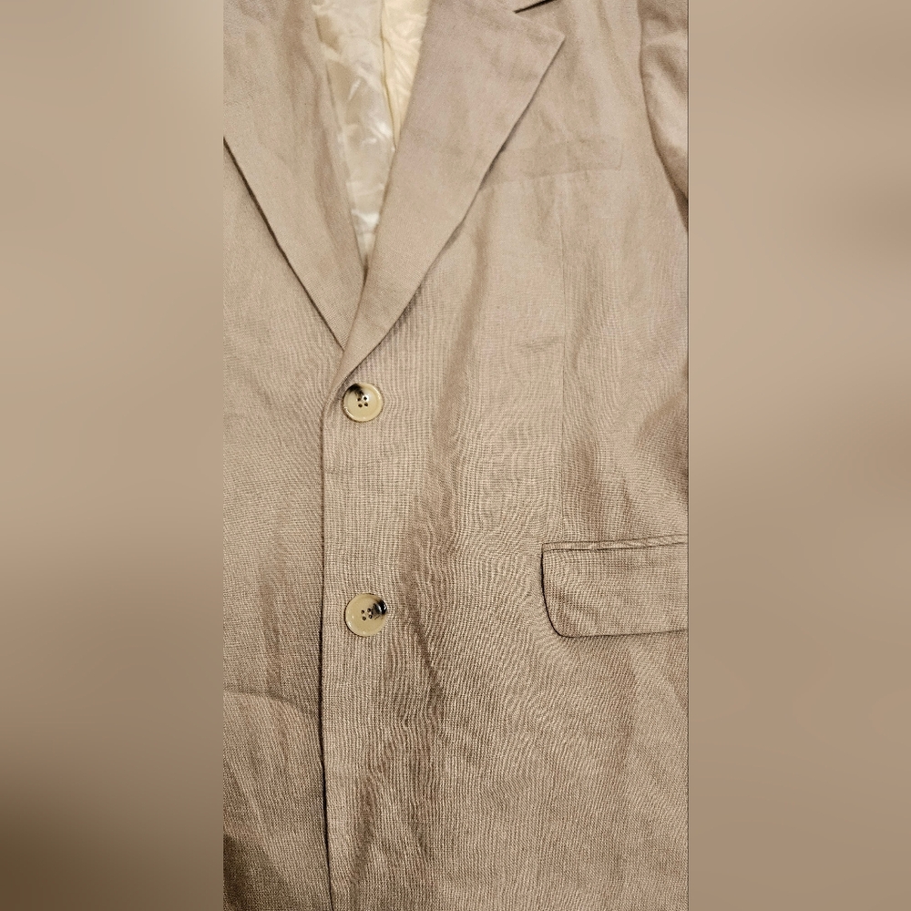 Zara Beige Short Sleeve Blazer Size L - Picture 3 of 6